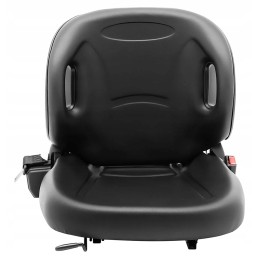 Adjustable seat for tractor mower