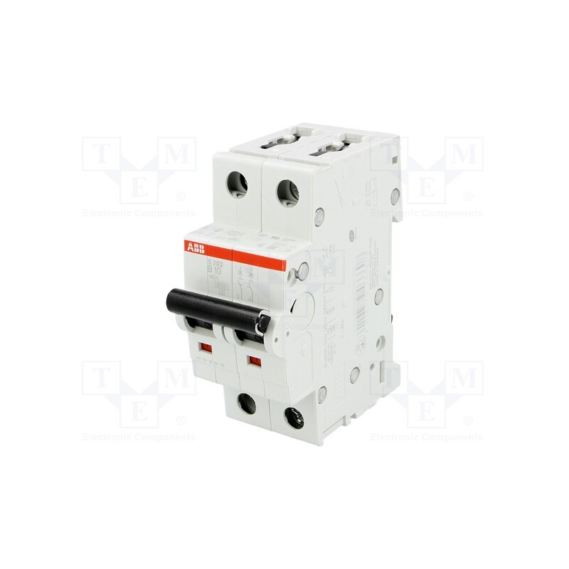 1 pcs x ABB - 2CDS252001R0105 - Circuit breaker, 230/400VAC, Inom: 10A, Poles: 2, Charact: B, 6kA