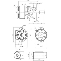 Hydraulic motor bmr bmp omr smr omr smp 50cm3