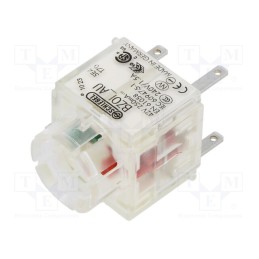 1 pcs x SCHLEGEL - BZOI_AU - Contact block, -30÷70°C, IP00, Contacts: NC + NO, 3mm