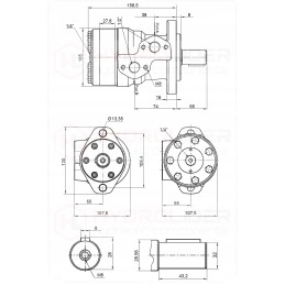 Hydraulic motor mr 160 cd o2 wc32 375 rpm