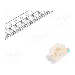 5 pcs x KINGBRIGHT ELECTRONIC - KPL-3015SURCK - LED, SMD, 1206, red, 300÷600mcd, 3x1.5x1.4mm, 70°, 1.95÷2.5V, 20mA