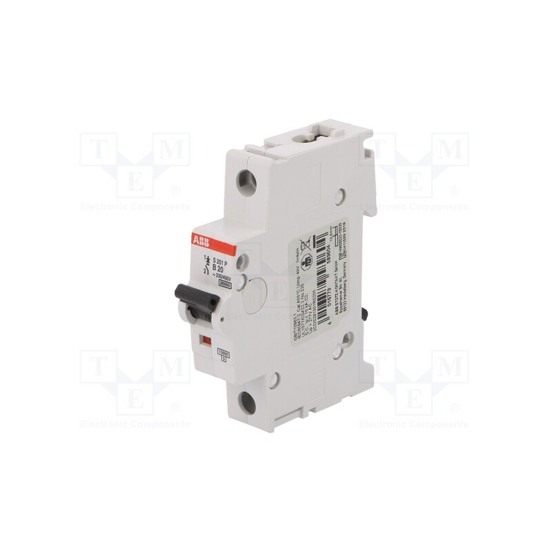 1 pcs x ABB - 2CDS281001R0205 - Circuit breaker, 230/400VAC, Inom: 20A, Poles: 1, Charact: B, 10kA