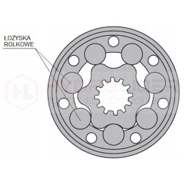 BMR hydraulic motor with bearings, 80 cm3, 750 rpm