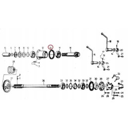 C 330 attacker's shaft adjusting washer
