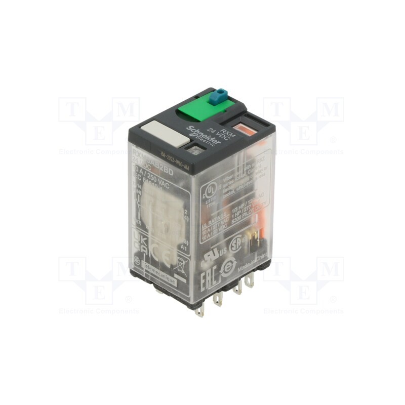 1 pcs x SCHNEIDER ELECTRIC - RXM3AB2BD - Relay: electromagnetic, 3PDT, Ucoil: 24VDC, Icontacts max: 10A