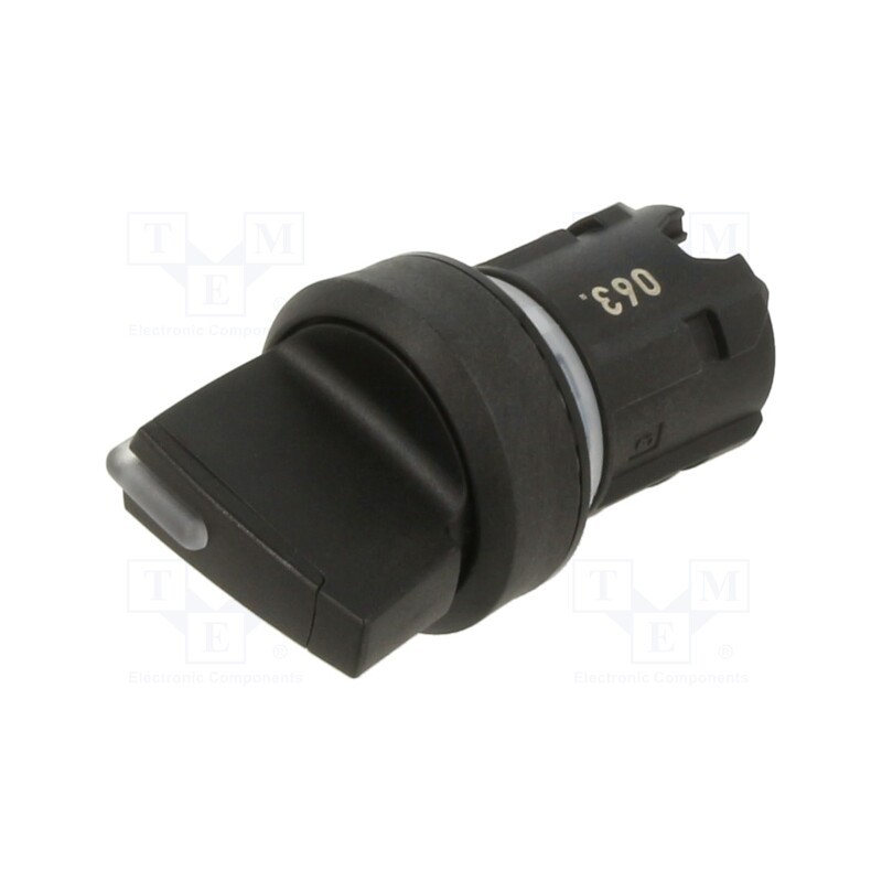 1 pcs x SIEMENS - 3SU1002-2BM10-0AA0 - Switch: rotary, 22mm, Stabl.pos: 1, black, yes, IP66,IP67,IP69K