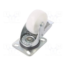 1 pcs x ELESA+GANTER - 450601 - Transport wheel, Ø: 80mm, W: 30mm, H: 107mm, torsional with lock