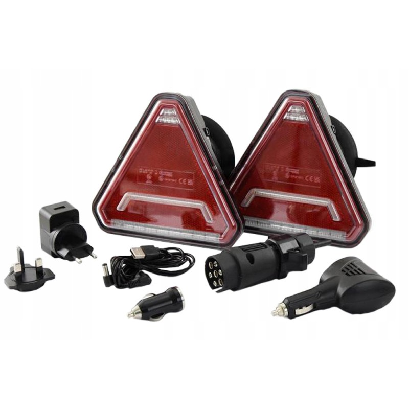 Set of LED lighting lamps magnet triangle wi fi