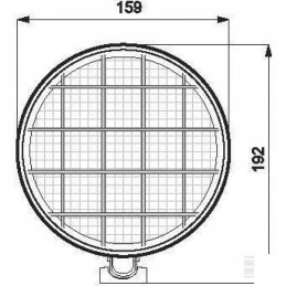 Halogen round work lamp h3 12 24 v