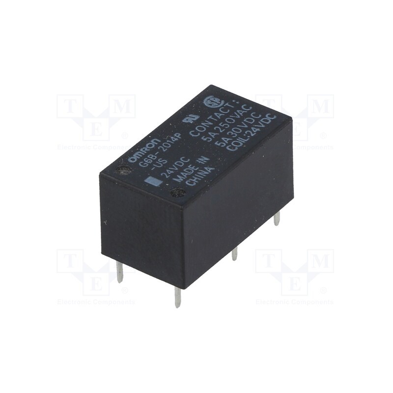 1 pcs x OMRON OCB - G6B-2014P-US 24VDC - Relay: electromagnetic, DPST-NC, Ucoil: 24VDC, Icontacts max: 5A