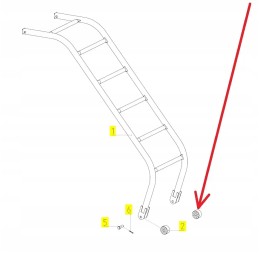 100742682 grain tank ladder mounting roller