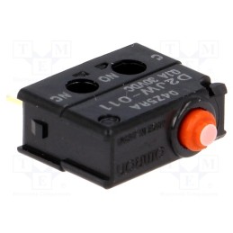 1 pcs x OMRON OCB - D2JW-011 - Microswitch SNAP ACTION, 0.1A/30VDC, without lever, SPDT, Pos: 2