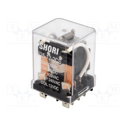 1 pcs x SHORI ELECTRIC - S25-12-2CS - Relay: electromagnetic, DPDT, Ucoil: 12VDC, Icontacts max: 30A