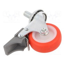 1 pcs x ELESA+GANTER - 451968 - Transport wheel, Ø: 50mm, W: 18mm, H: 66mm, torsional with lock