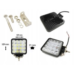 Lamp 16 LED halogen work searchlight 48w 12v 24v