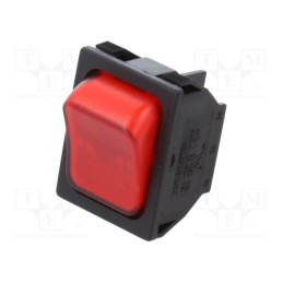 1 pcs x C&K - CN202J3RS215Q7 - ROCKER, DPST-NC, Pos: 2, ON-OFF, 10A/250VAC, red, neon lamp, 250V