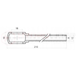 Hydraulic pipe fi12 with mesh fi18mm dl 210mm