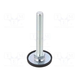 1 pcs x ELESA+GANTER - GN 40-40-M12-80-A1-S - Foot, without locknut,adjustable,with no-slip disk,with lever