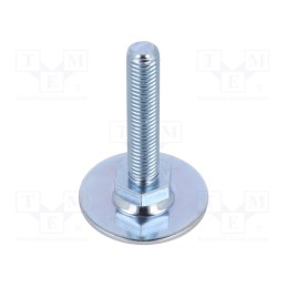 1 pcs x ELESA+GANTER - GN 40-40-M10-50-A0-S - Foot, Base dia: 40mm, M10, steel, Plunger length: 50mm