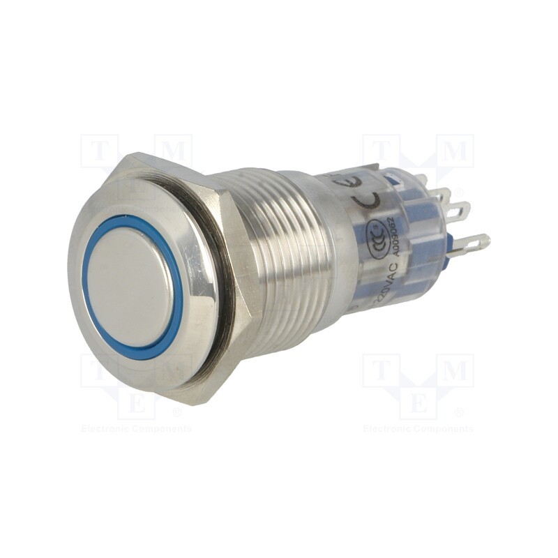 1 pcs x ONPOW - LAS2-GQF-11E/B12V/S-P - Switch: vandal resistant, Pos: 2, SPDT, 0.5A/220VAC, 1A/24VDC, IP65