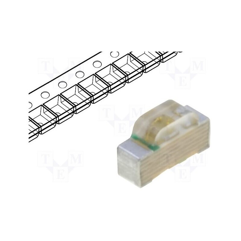 5 pcs x KINGBRIGHT ELECTRONIC - KPJA-2107SYCK - LED, SMD, 0802, yellow, 50÷150mcd, 2.1x1.3x0.7mm, 120°, 2÷2.5V, 20mA