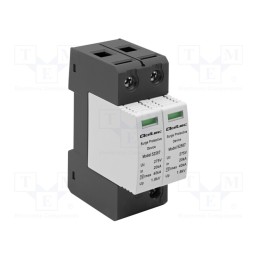 1 pcs x QOLTEC - 52587 - Surge arrestor, Type 2, Poles: 2, for DIN rail mounting, -10÷85°C