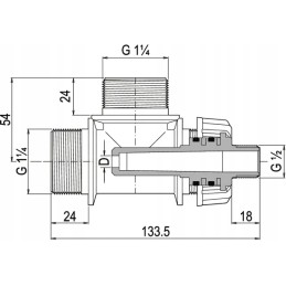 3-way induction hopper ejector, 9 mm venturi