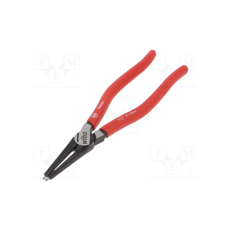 1 pcs x WIHA - 34691 - Pliers, for circlip, internal, 40÷100mm, Pliers len: 220mm