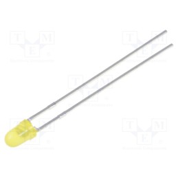5 pcs x KINGBRIGHT ELECTRONIC - L-934SYD - LED, 3mm, yellow, 110÷250mcd, 60°, Front: convex, 2÷2.5V