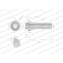 Intermediate shaft of the box with 23 C385 Warynski 80121181