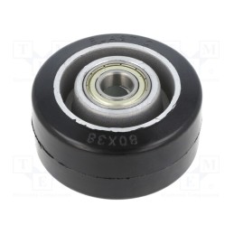 1 pcs x RADER - ALGE 80/15K - Transport wheel, Ø: 80mm, W: 38mm, 150kg, rubber, Shore hardness: 70