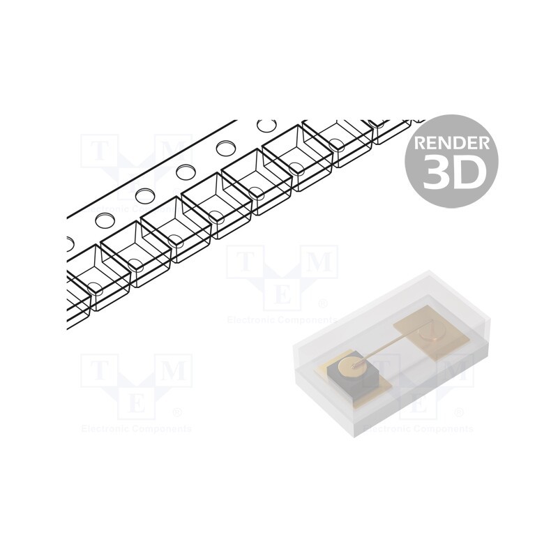 5 pcs x KINGBRIGHT ELECTRONIC - KPG-0603SEC-E-TT - LED, SMD, 0201, red, 45÷120mcd, 0.65x0.35x0.2mm, 135°, 1.94÷2.4V