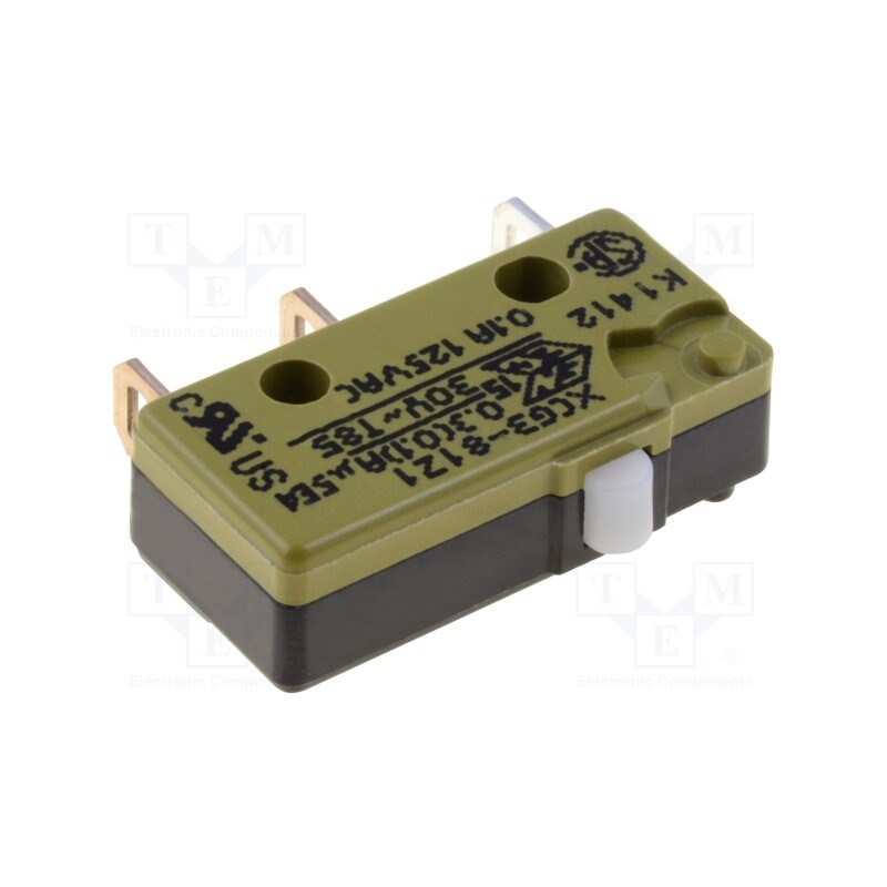 1 pcs x SAIA-BURGESS - XCG3-81Z1 - Microswitch SNAP ACTION, 0.1A/125VAC, without lever, SPDT, Pos: 2