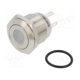 1 pcs x ONPOW - GQ19F-10D/J/G/12V/S - Switch: vandal resistant, Pos: 2, SPST-NO, 0.5A/220VAC, 2A/36VDC