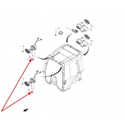3786665m93 front work lamp