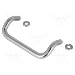 1 pcs x ELESA+GANTER - GN 425.1-10-100-CR - Handle, chromium plated steel, chromium plated, H: 47mm, Ø: 10mm