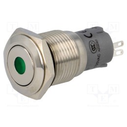 1 pcs x ONPOW - LAS2-GQF-11ZD/G12V/S-P - Switch: vandal resistant, Pos: 2, SPDT, 0.5A/220VAC, 1A/24VDC, IP65