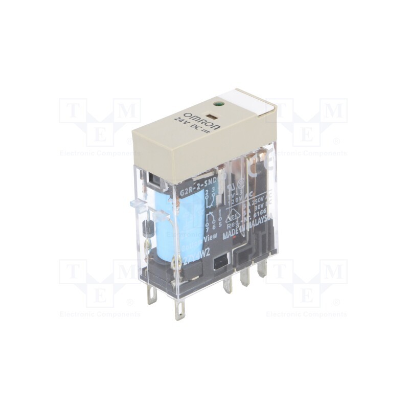 1 pcs x OMRON - G2R-2-SND 24VDC (S) - Relay: electromagnetic, DPDT, Ucoil: 24VDC, Icontacts max: 5A