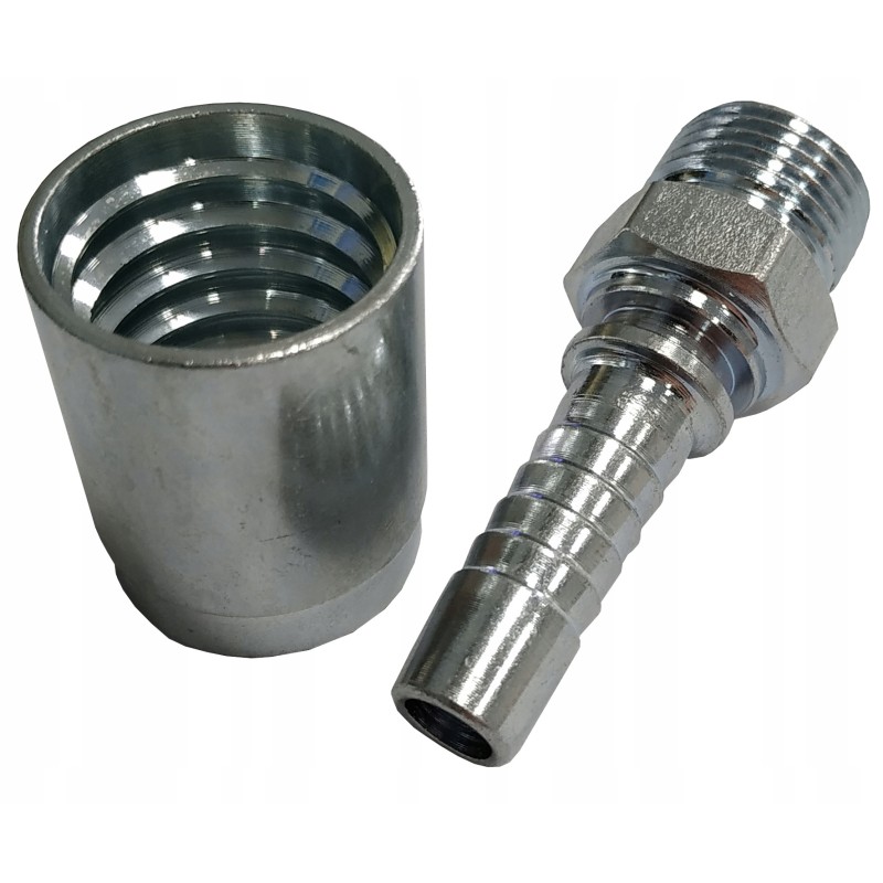 5x male connector M18 with sleeve DN10 3 8