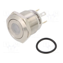 1 pcs x ONPOW - GQ19F-10D/J/B/24V/S - Switch: vandal resistant, Pos: 2, SPST-NO, 0.5A/220VAC, 2A/36VDC