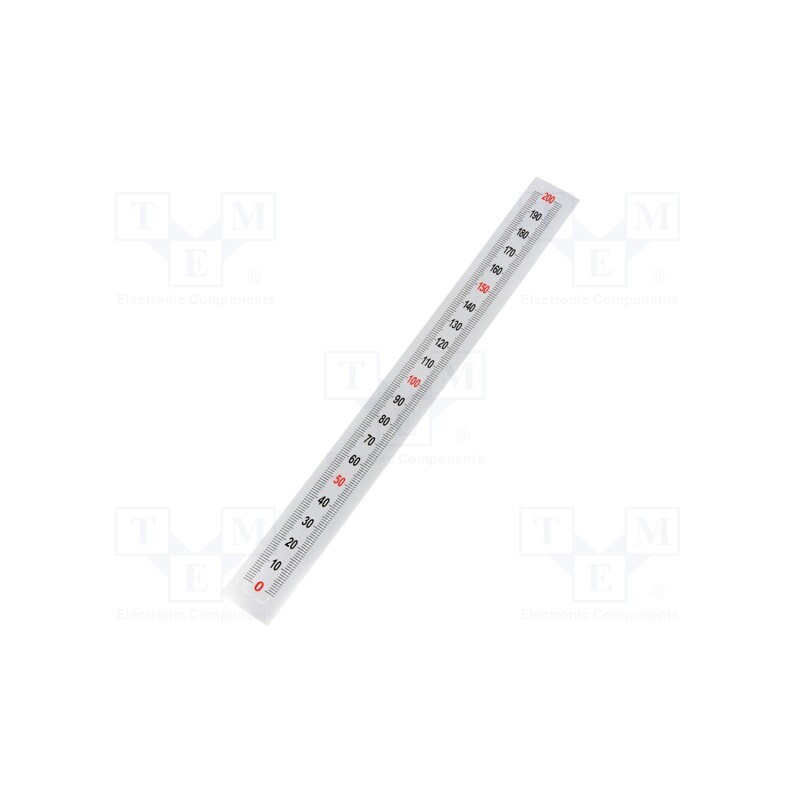 1 pcs x ELESA+GANTER - GN 711-KUS-200-S-U - Ruler, figures vertically arranged,self-adhesive, W: 11mm