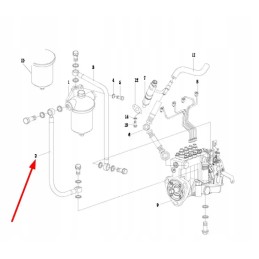 L375 10700 1 cable connecting the filter with the fuel pump