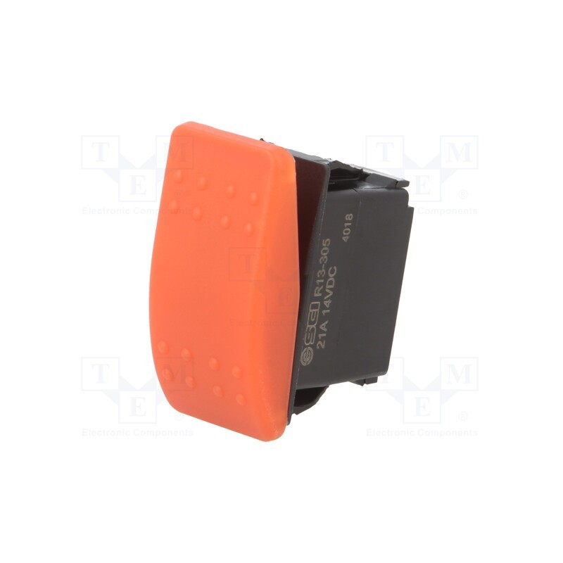 1 pcs x SWITCH COMPONENTS - SRD1-1A-DC-1-RNN - ROCKER, SPST, Pos: 2, OFF-ON, 20A/14VDC, red, IP56, none, Body: black