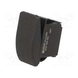 1 pcs x SWITCH COMPONENTS - SRD1-1A-DC-1-BNN - ROCKER, SPST, Pos: 2, OFF-ON, 20A/14VDC, black, IP56, none, UL94V-2