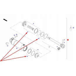 Agco f931860030010 ring set