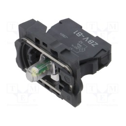1 pcs x SCHNEIDER ELECTRIC - ZB5AVB1 - Illuminating unit, 22mm, Harmony XB5, -25÷70°C, Illumin: LED