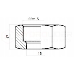 Tekalan nut, tube diameter 15 m22x1 5 hydrolider