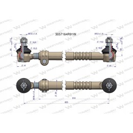 Steering rod 3057164r91w Warynski