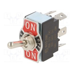 1 pcs x SWITCH COMPONENTS - TB2-2F-DC-1 - Switch: toggle, Pos: 3, DPDT, ON-OFF-ON, 20A/12VDC, 0÷55°C, 50mΩ